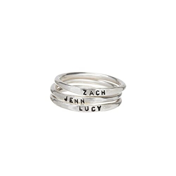 Personalized Teeny Tiny Sterling Silver Stacking Ring