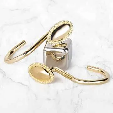 iToplin Gold Shower Curtain Hooks, Heavy Duty & Rust Resistant