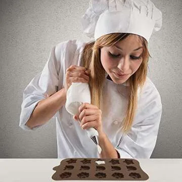 4 Pack Flower Shape Silicone Molds for Chocolate and More