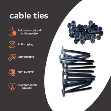 2026 Upgraded Heavy-Duty Self-Locking Nylon Cable Ties with UV Protection for Car Repair, Home, and ...