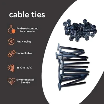2026 Upgraded Heavy-Duty Self-Locking Nylon Cable Ties with UV Protection for Car Repair, Home, and ...