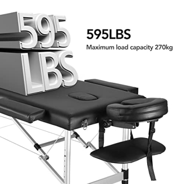 Careboda Portable Massage Table Durable Adjustable Essentials