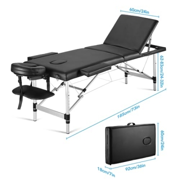 Careboda Portable Massage Table Durable Adjustable Essentials