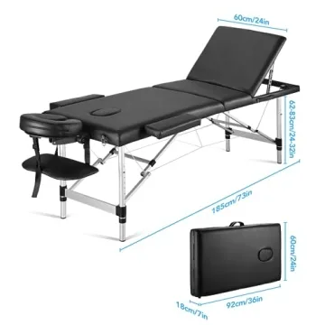 Careboda Portable Massage Table Durable Adjustable Essentials