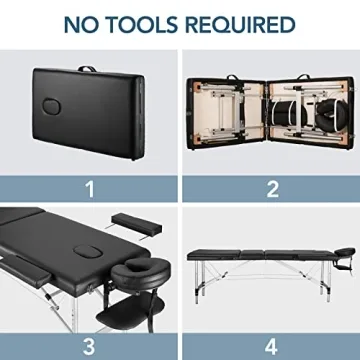 Careboda Portable Massage Table Durable Adjustable Essentials