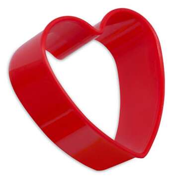 Internet’s Best Heart Cookie Cutter - Set of 5 Plastic Shapes - Valentines Day - Heart Shaped Biscuit Sandwich Fondant Cutter Set - Mini Small Medium Large Size - Multi Color - Kid Friendly