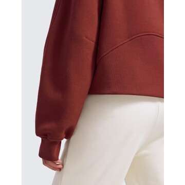 CRZ YOGA Women's Fleece Half Zip Hoodie for Cozy Comfort
