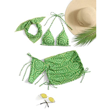 Stylish SOLY HUX Women's 4 Piece Bikini Set - Colorful Fun!