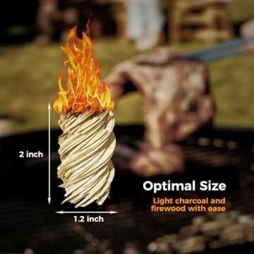Fire Starter, Diivoo 50 pcs Charcoal Starters for Grill, Fire Pit, Fireplaces, Campfires, Tumbleweeds Fire Starters Made with All Natural Wood, Waterproof Firestarter for Outdoor Camping