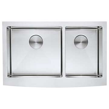 ZUHNE Farmhouse Sink 33-Inch Stainless Steel Double Basin