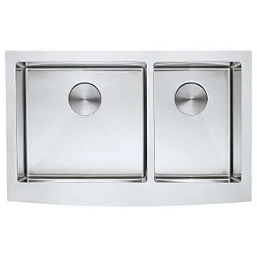 ZUHNE Farmhouse Sink 33-Inch Stainless Steel Double Basin