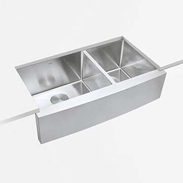 ZUHNE Farmhouse Sink 33-Inch Stainless Steel Double Basin