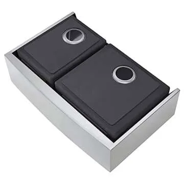 ZUHNE Farmhouse Sink 33-Inch Stainless Steel Double Basin