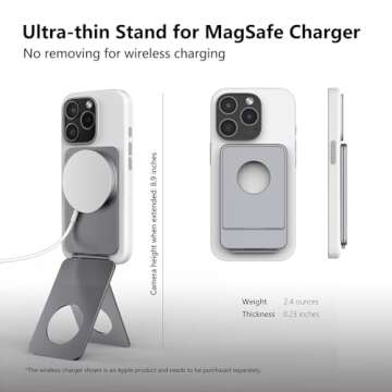 1ST IDEA Phone Tripod Stand, Aluminum Alloy Phone Stand Compatible with Magsafe iPhone 16/15/14/13/12 Series, Foldable Strong Magnetic Phone Stand, Mult-Angle Adjustment Pocket Tripod