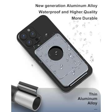 1ST IDEA Phone Tripod Stand, Aluminum Alloy Phone Stand Compatible with Magsafe iPhone 16/15/14/13/12 Series, Foldable Strong Magnetic Phone Stand, Mult-Angle Adjustment Pocket Tripod