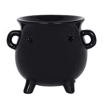 Enchanting Black Cauldron Oil Burner for Witches & Wizards