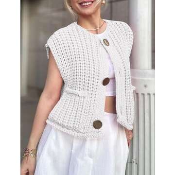 Chic AICHARMWA Women's Button Down Knit Vest