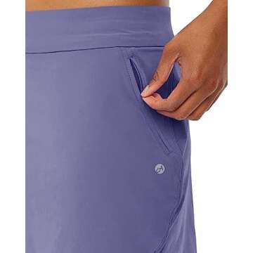 Aurgelmir Womens Active Skort with Pockets Athletic Golf Tennis Running Skirts with Built-in Shorts Purple
