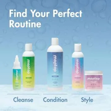 MopTop Daily Conditioner – Color Safe Hair Moisturizer to Restore Dry, Damaged Hair & Reduce Frizz, Sulfate & Paraben Free Hair Care for All Hair Types – Wavy, Curly, Coily (Bamboo, 8 oz)