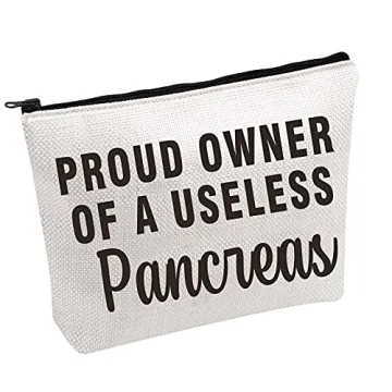 PWHAOO Diabetes Gift Medicine Bag Proud Owner of a Useless Pancreas Diabetes Supply Bag Type 1 One C...