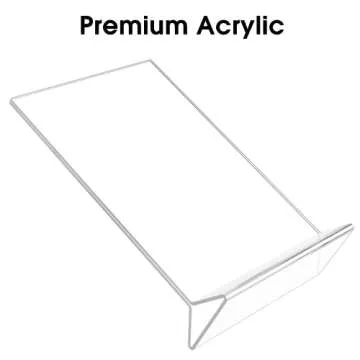 MaxGear Acrylic Sign Holder Table Card Display 4 X 6 inches Clear Sign Display Holder Plastic Table Menu Stand Double Sided Ad Picture Frame for Office, Home, Store, Restaurant, 6 Pack