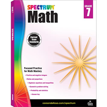 Comprehensive Spectrum 7th Grade Math Workbook for Ages 12-13