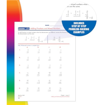 Spectrum 7th Grade Math Workbook for Ages 12-13