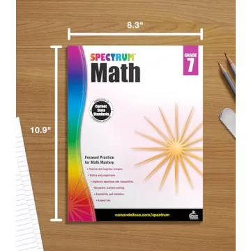 Spectrum 7th Grade Math Workbook for Ages 12-13