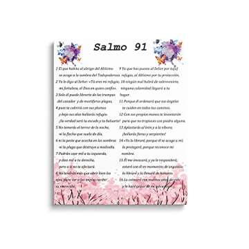 Salmo 91 En Español Para Pared, Psalm 91 Wall Art, Cuadros Cristianos Para Pared En Español, Christian Wall Decor In Spanish, Decoraciones Para Cuartos (16"x20", Salmo 91)