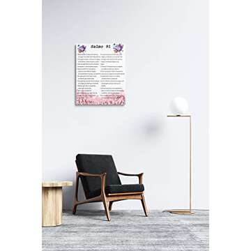 Salmo 91 En Español Para Pared, Psalm 91 Wall Art, Cuadros Cristianos Para Pared En Español, Christian Wall Decor In Spanish, Decoraciones Para Cuartos (16"x20", Salmo 91)