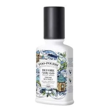 Poo-Pourri Before-You-Go Toilet Spray, Fresh Sea Salt, 4 Fl Oz - Sea Salt, Bergamot and Eucalyptus