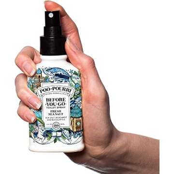 Poo-Pourri Before-You-Go Toilet Spray, Fresh Sea Salt, 4 Fl Oz - Sea Salt, Bergamot and Eucalyptus
