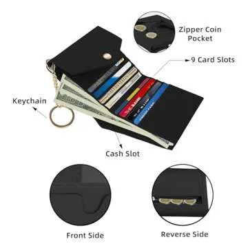 Gostwo RFID Blocking Small Women's Wallet with Coin Pocket