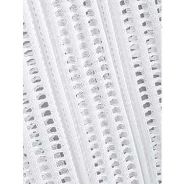 ZAFUL Halter Knitted Beach Cover Up Dress - White, M