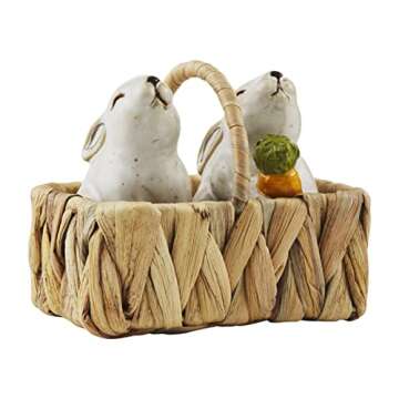 Mud Pie Easter Bunny Salt And Pepper Shaker Set