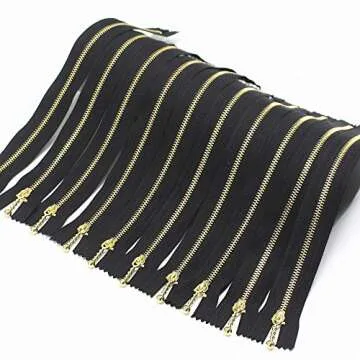 Buy YaHoGa 10PCS 14 Inch Gold Metal Zippers for Crafts