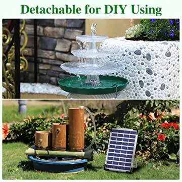 AISITIN Solar Pump 3 Tiered Bird Bath for Gardens