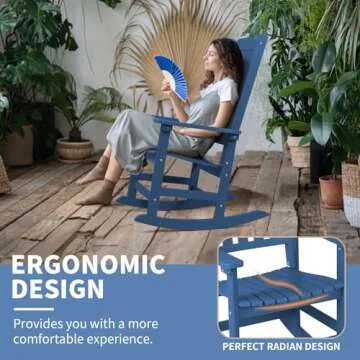 Mguio All Season Oversized Outdoor Rocking Chair