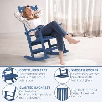 Mguio All Season Oversized Outdoor Rocking Chair