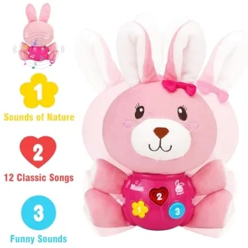Baby Easter Musical Bunny Toy For Newborns - Safe Plush Gift