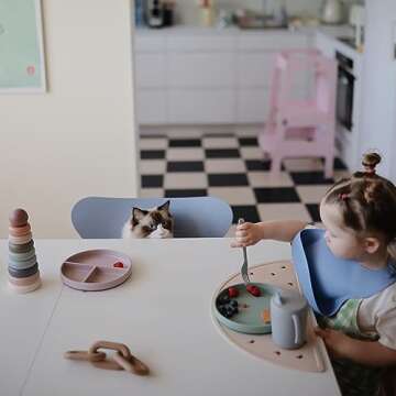 mushie Classic Silicone Suction Plate | BPA-Free Non-Slip Design (Dried Thyme)