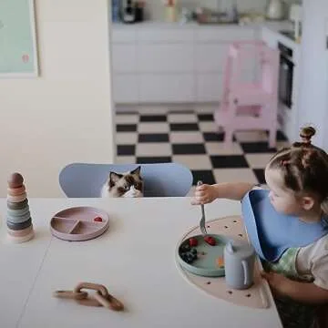 mushie Classic Silicone Suction Plate | BPA-Free Non-Slip Design (Dried Thyme)