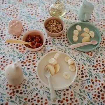 mushie Classic Silicone Suction Plate | BPA-Free Non-Slip Design (Dried Thyme)