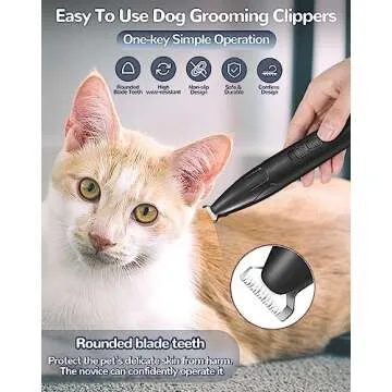 LEYOUFU Dog Clippers for Grooming, 2 Speed Low Noise Cordless Dog Paw Trimmer, Rechargeable Small Pet Hair Trimmer for Grooming, Cat Hair Clippers Shaver for Paws, Eyes, Ears, Face, Rump (Black)
