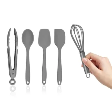 Country Kitchen Mini Silicone Cooking Utensil Set - Stylish Kitchen Tools for Easy Cooking