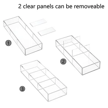 HIIMIEI Adjustable Acrylic Drawer Organizer for All Spaces