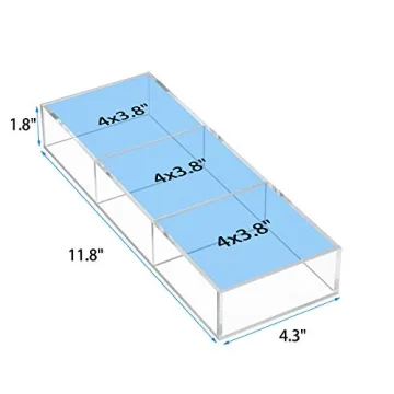 HIIMIEI Adjustable Acrylic Drawer Organizer for All Spaces