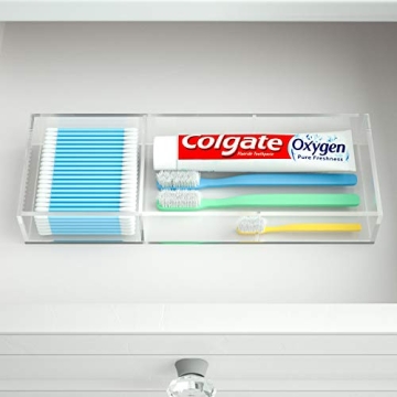 HIIMIEI Adjustable Acrylic Drawer Organizer for All Spaces