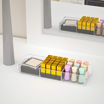 HIIMIEI Adjustable Acrylic Drawer Organizer for All Spaces