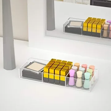 HIIMIEI Adjustable Acrylic Drawer Organizer for All Spaces